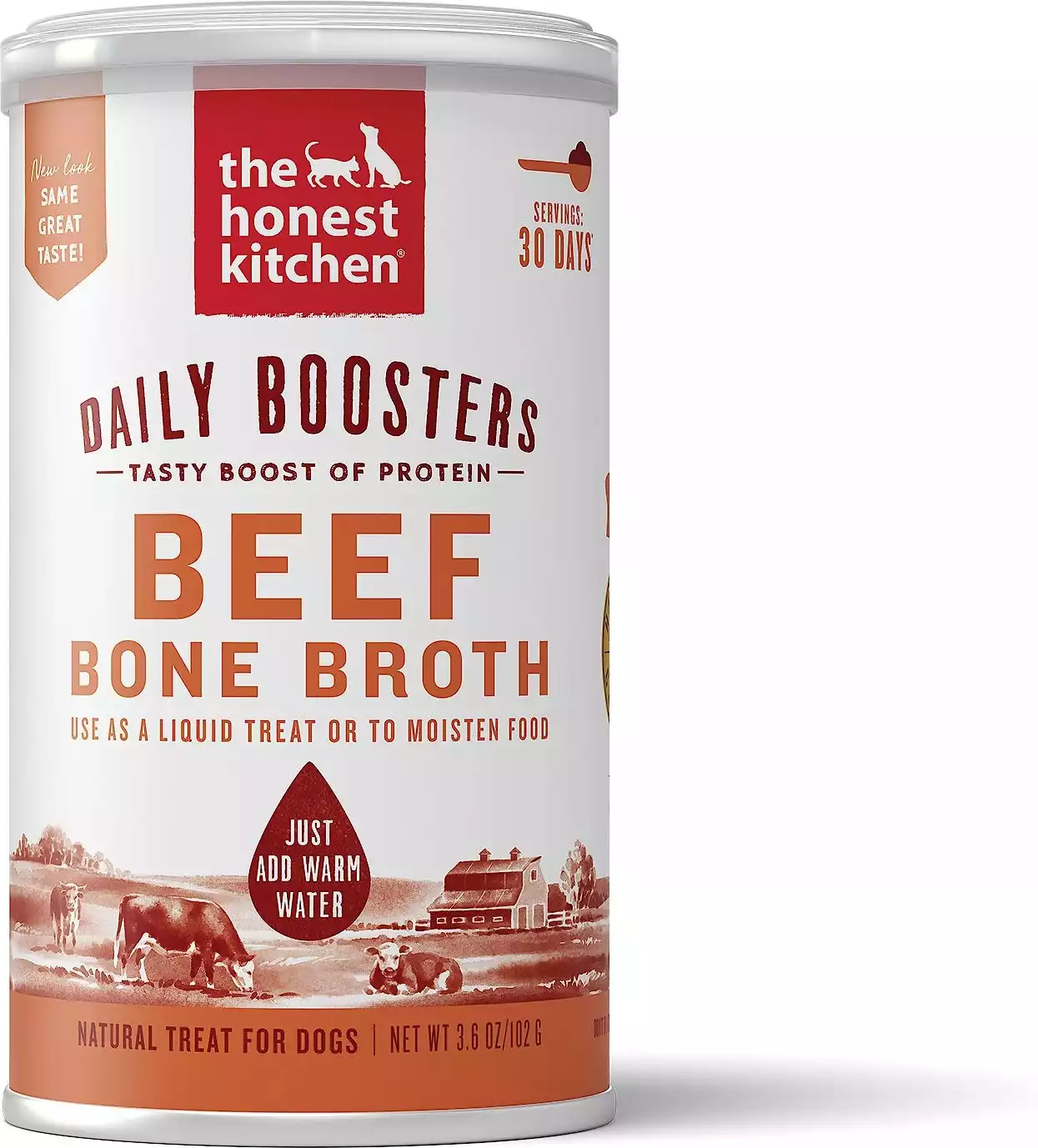 The Honest Kitchen Daily Boosters Beef Bone Broth with Turmeric for Dogs