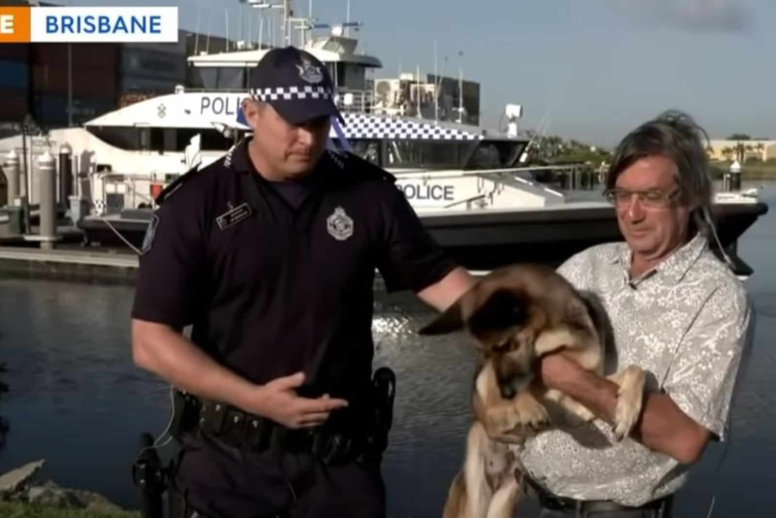 German Shepherd Saves Her Man From Drowning In A Capsized Boat