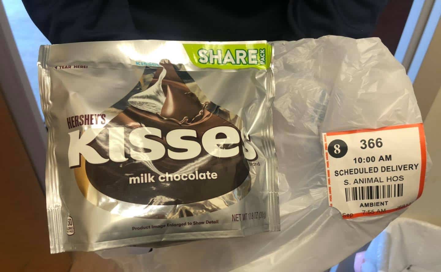 bag of hershey's kisses chocolates