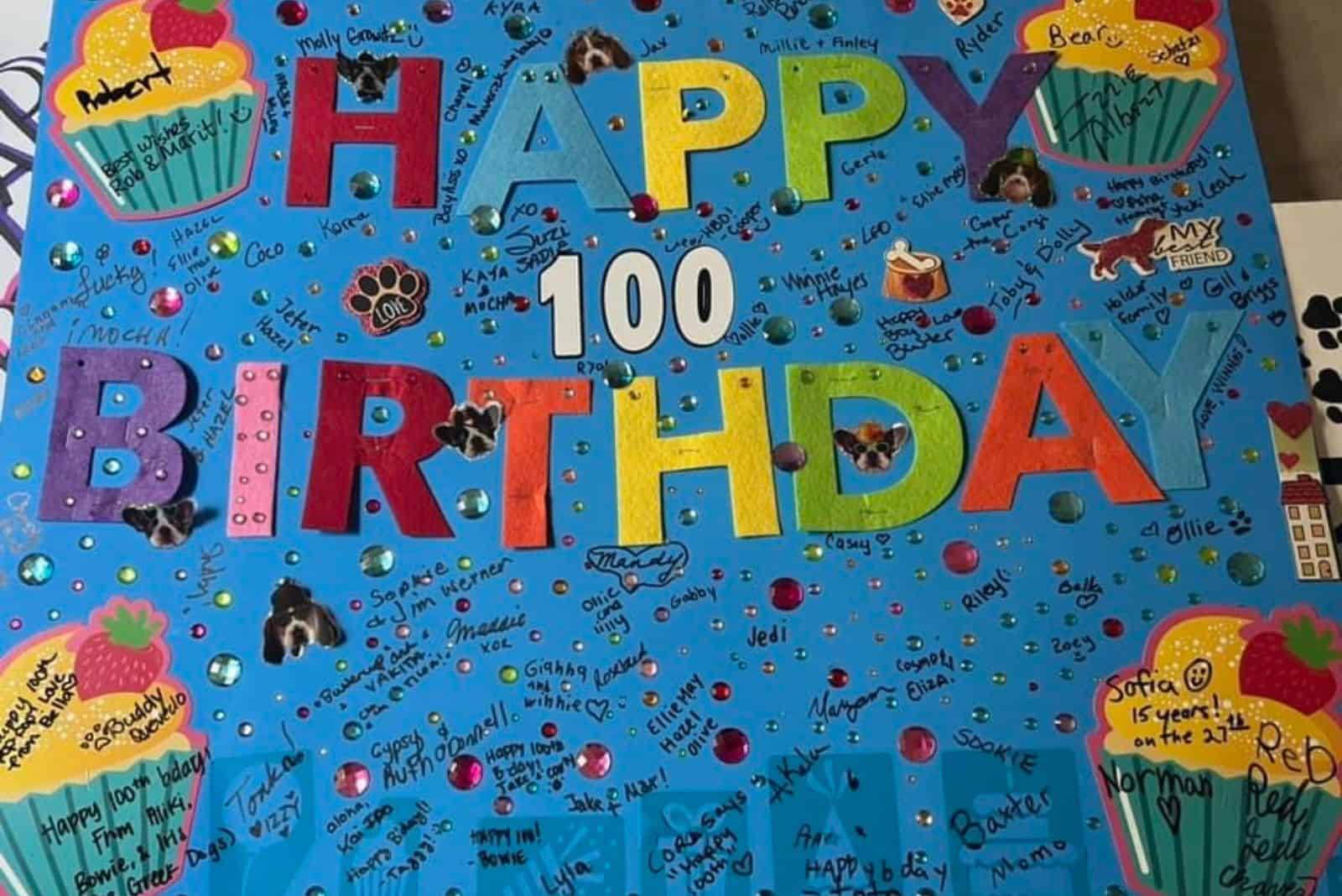 big birthday card for 100th birthday