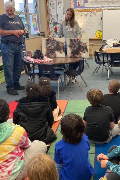 children have lectures about dogs at school