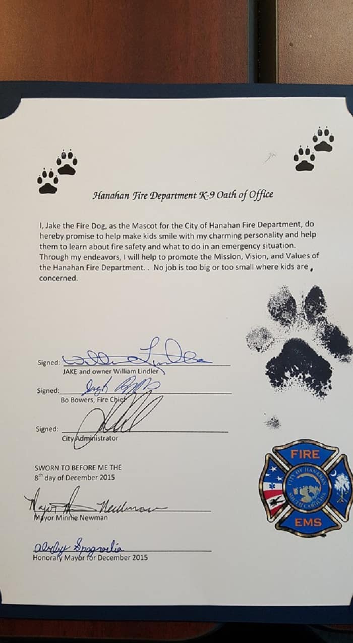 fire department k9 oath of office