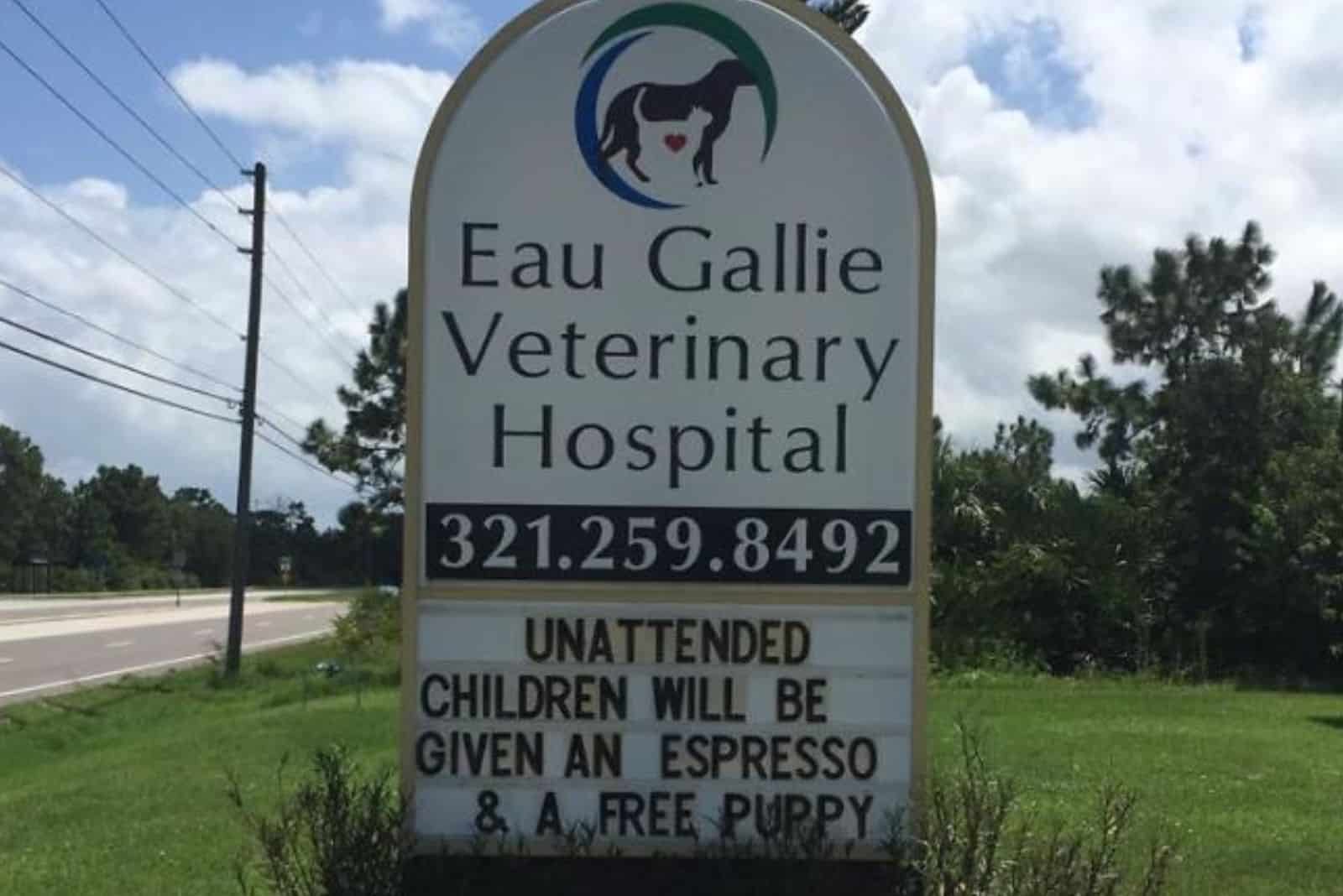 funny vet clinic sign