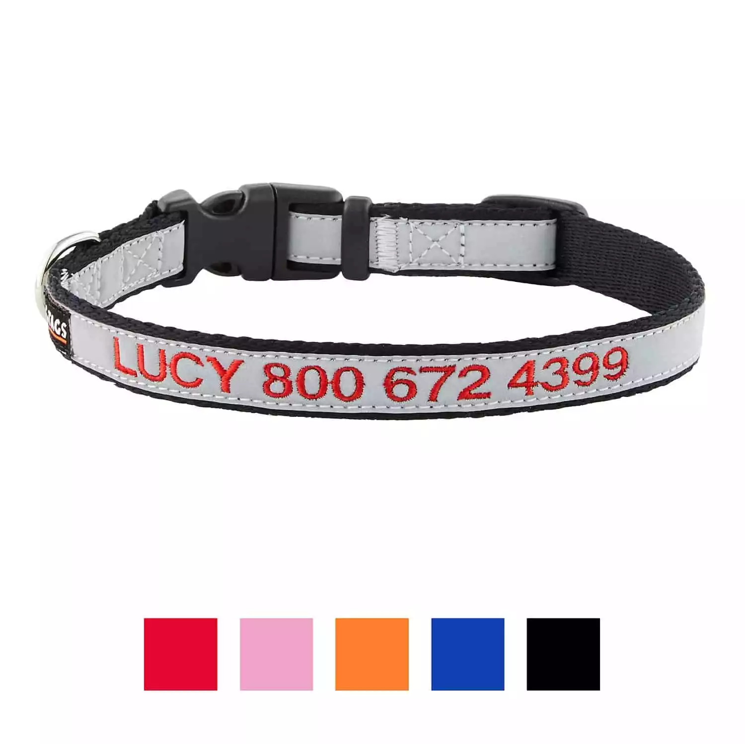 GoTags Reflective Dog Collar