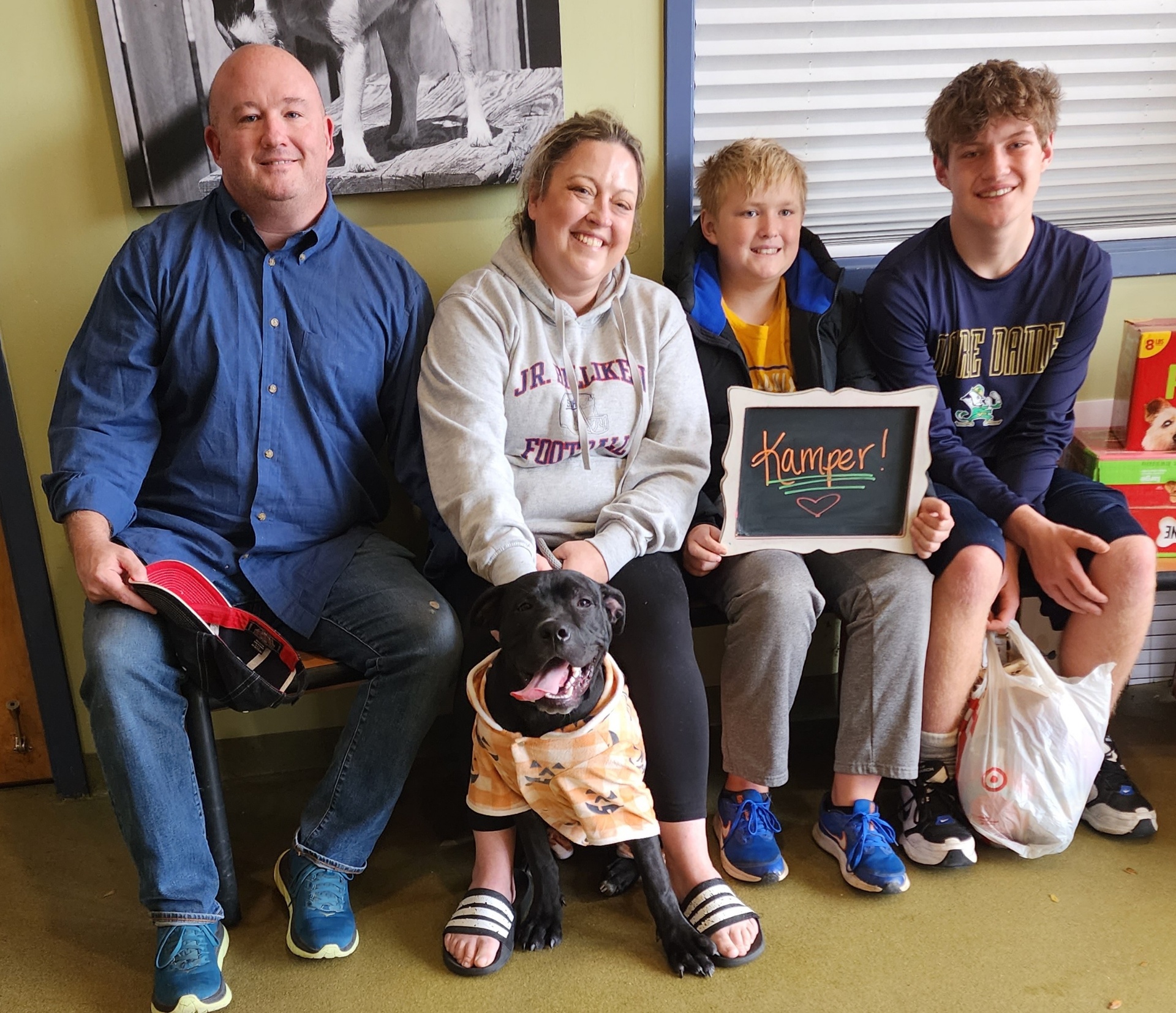 happy family with dog kamper