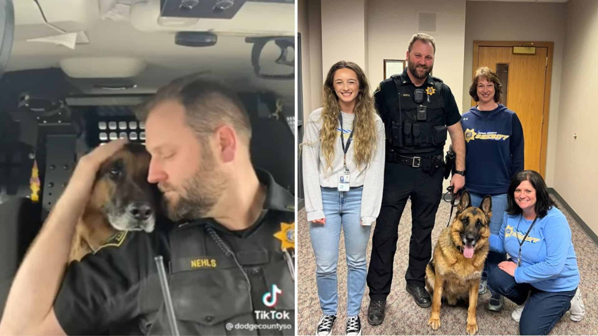 Happy Retirement, Tek! K9 Dog Gets Emotional Goodbye Over A Radio Call