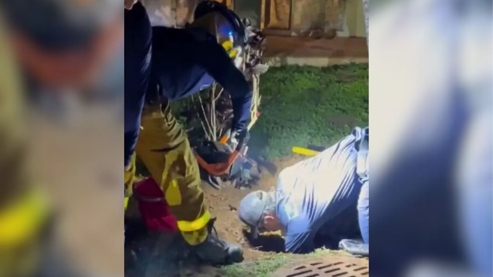 Hero Firefighters Heard Noises Coming From A Storm Drain, So They Rushed To Help