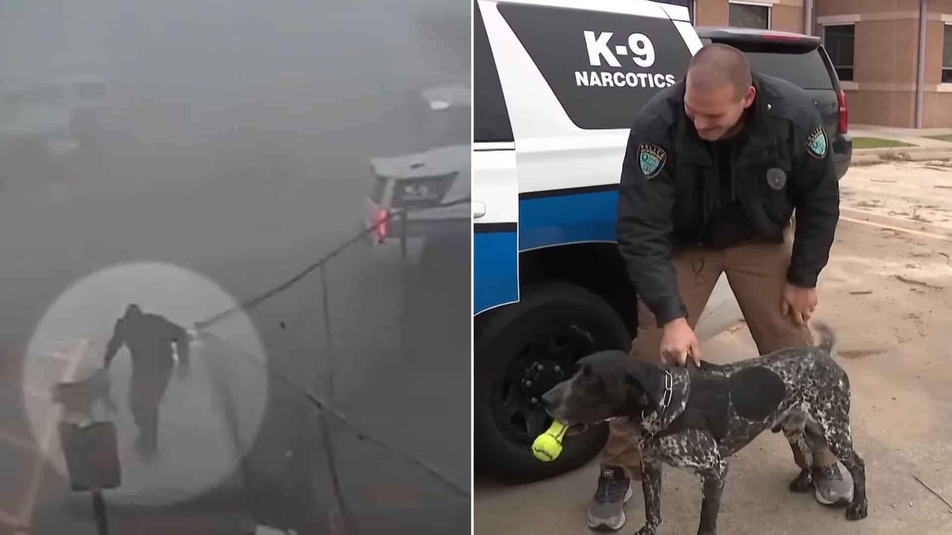 Officer Races Through Tornado To Rescue His K-9 Partner From Patrol Unit 