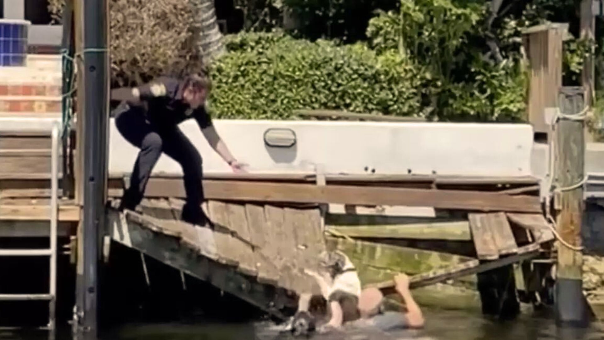 Hero Police Officers Act Upon A Shocking Call About A Drowning Dog