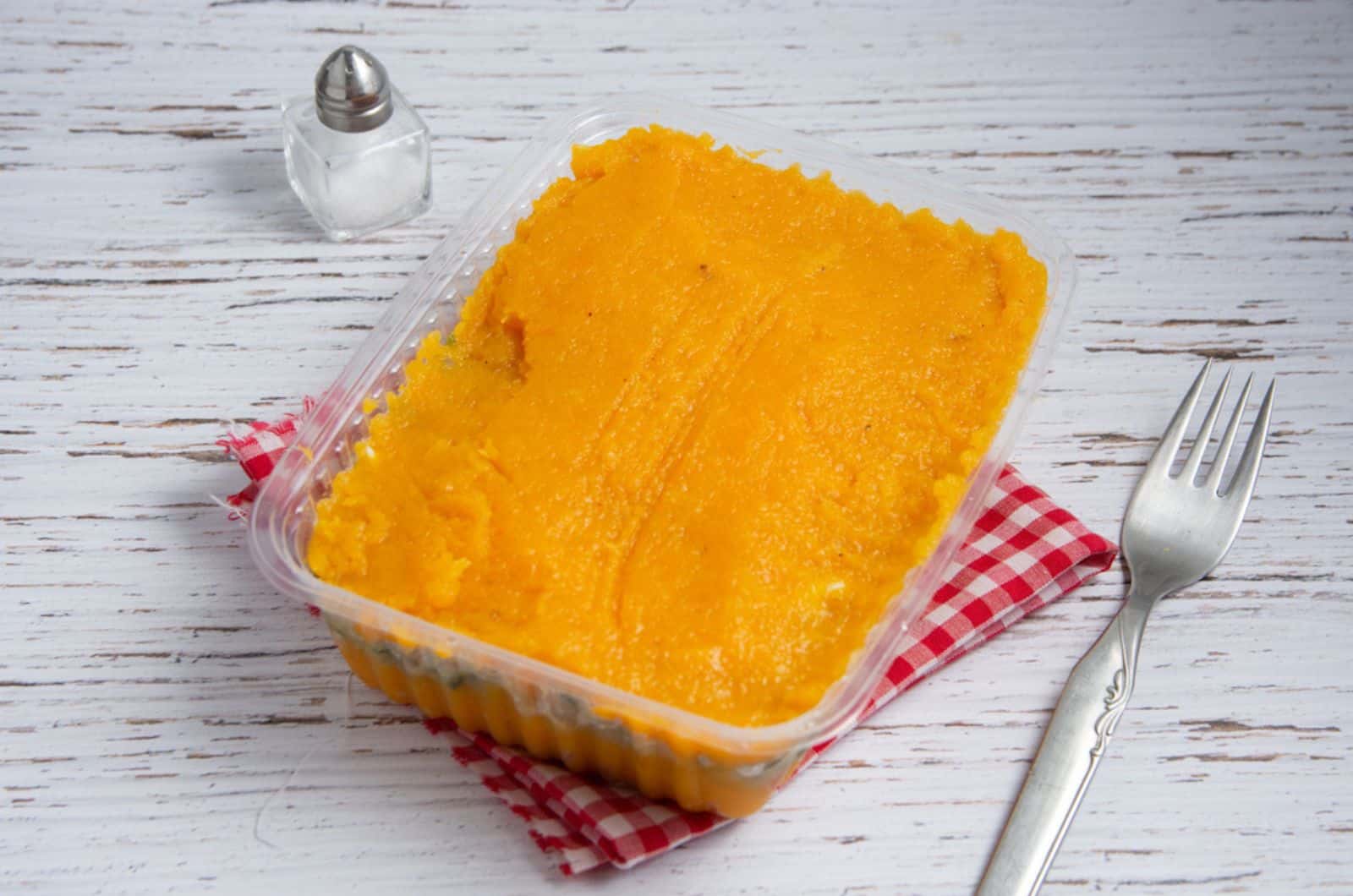 pumpkin puree on a table