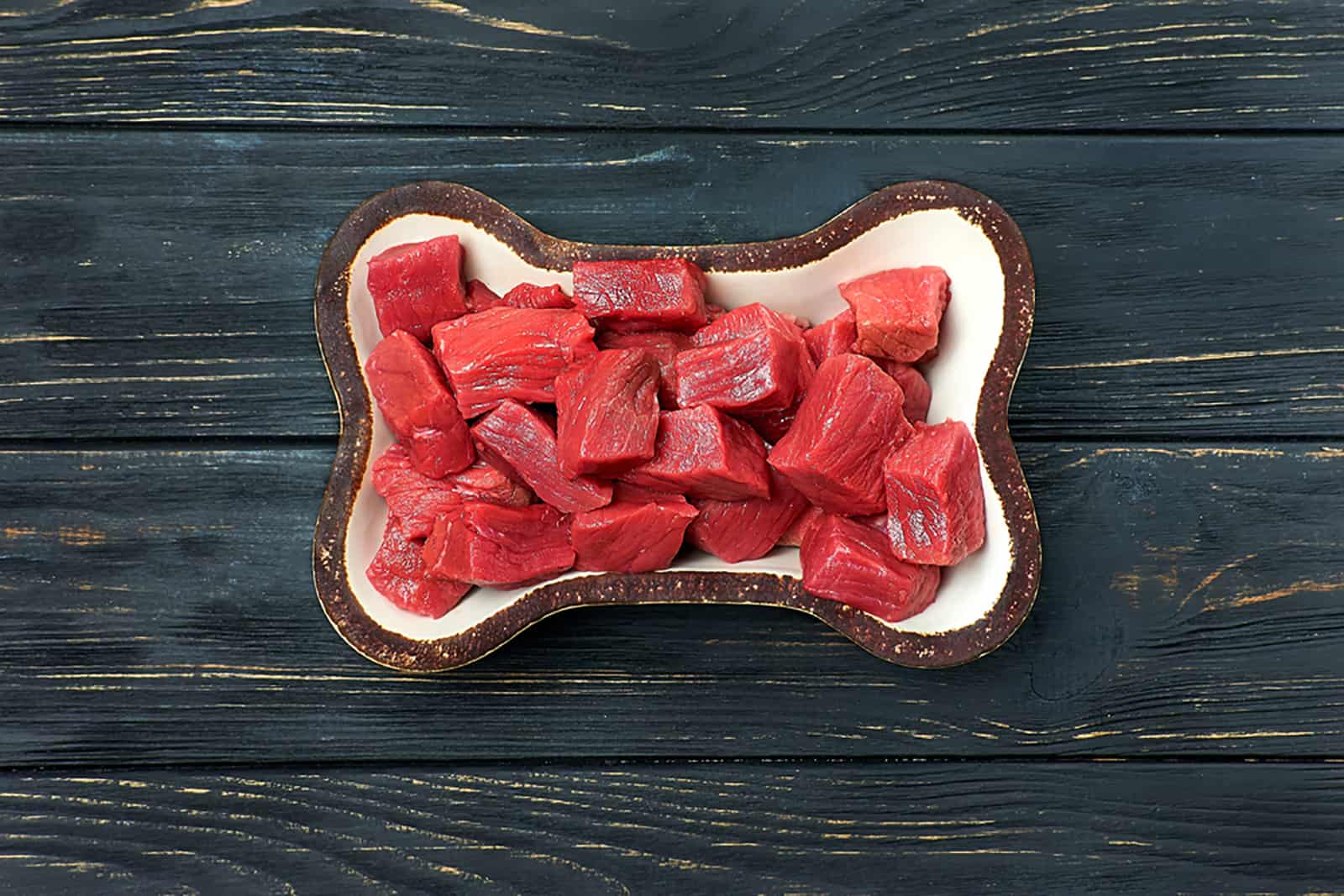 raw beef meat in a bowl