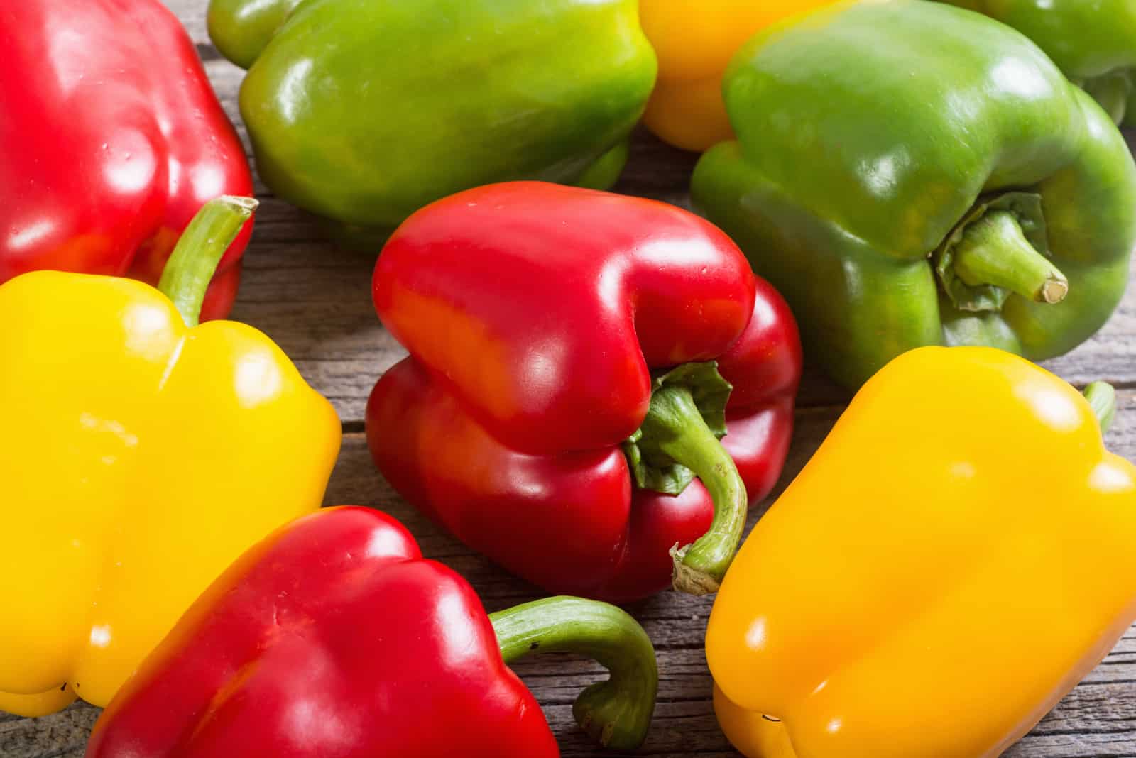 red and yellow fresh peppers