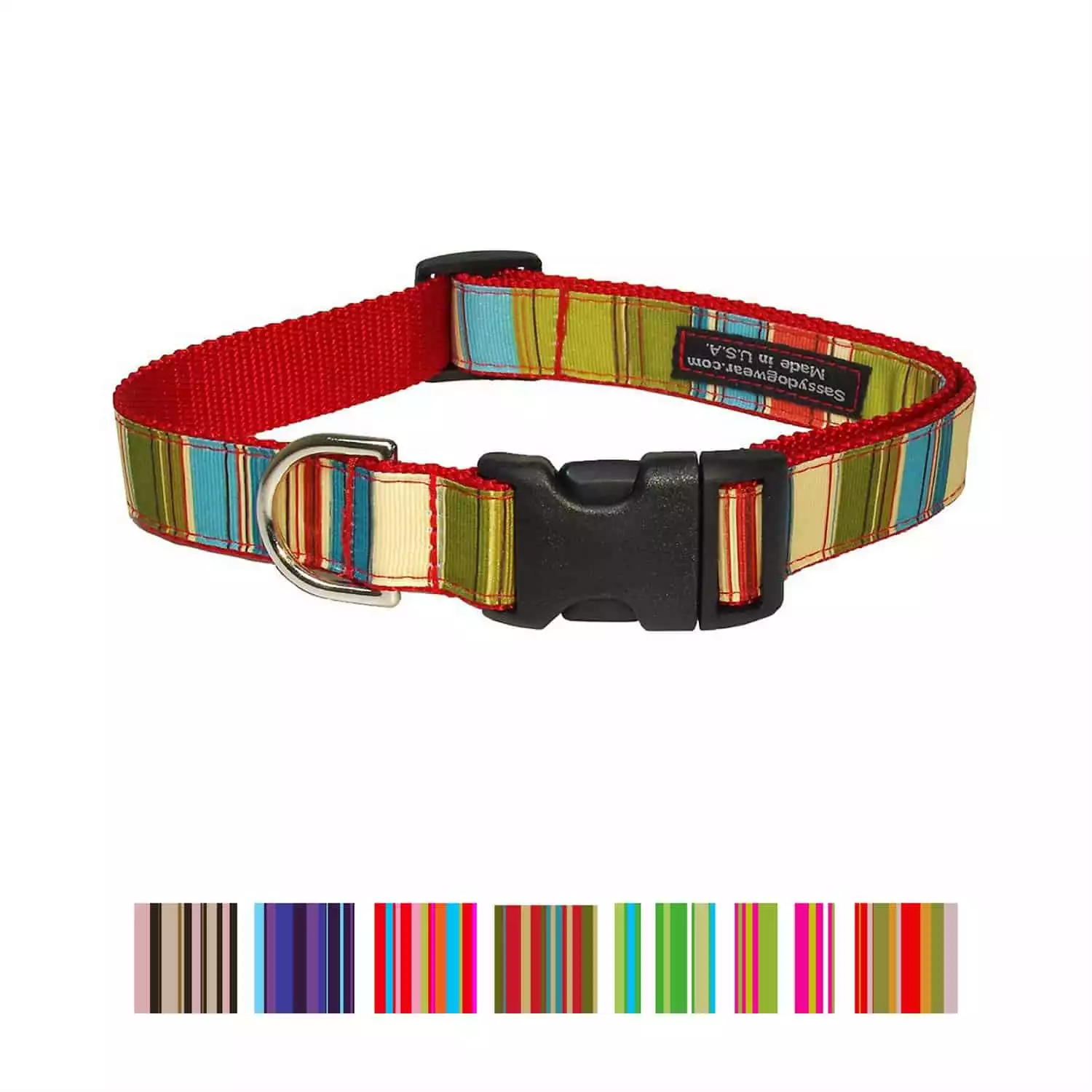 Sassy Dog Multi Stripe Collar