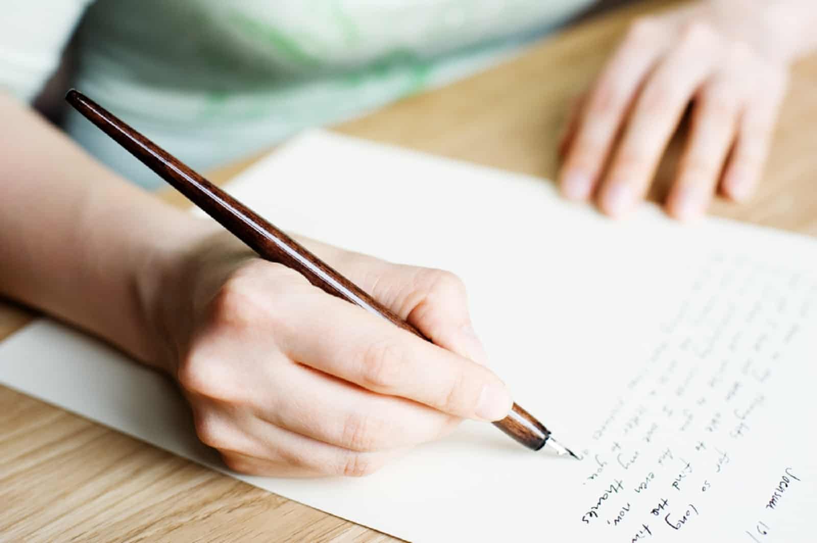 woman writing letter to a friend