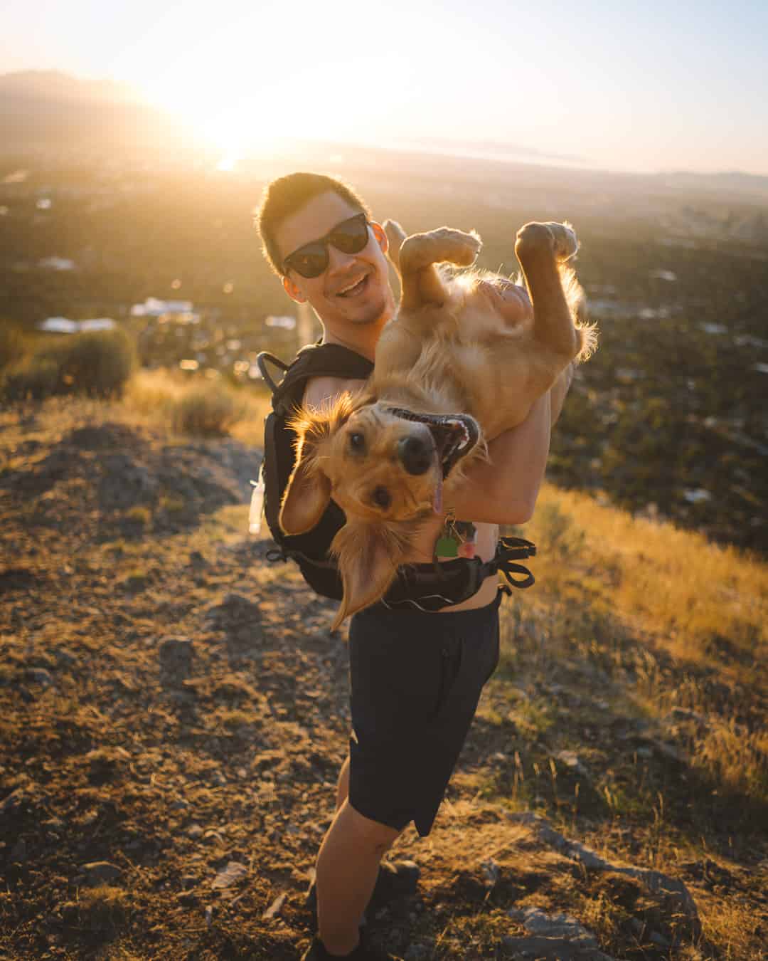 Cute photo of Nala and Chris outdoors