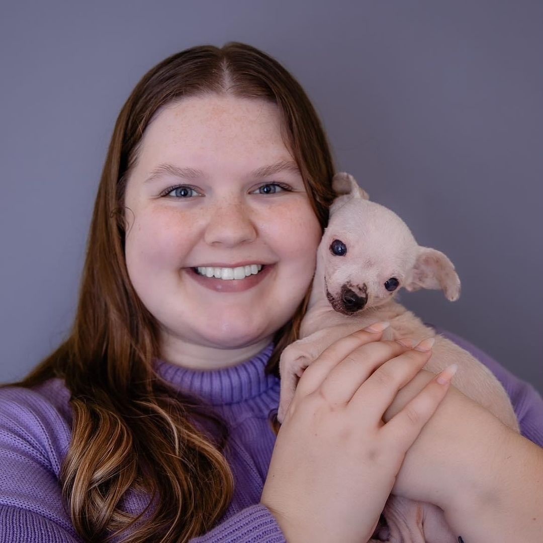 woman and chihuahua