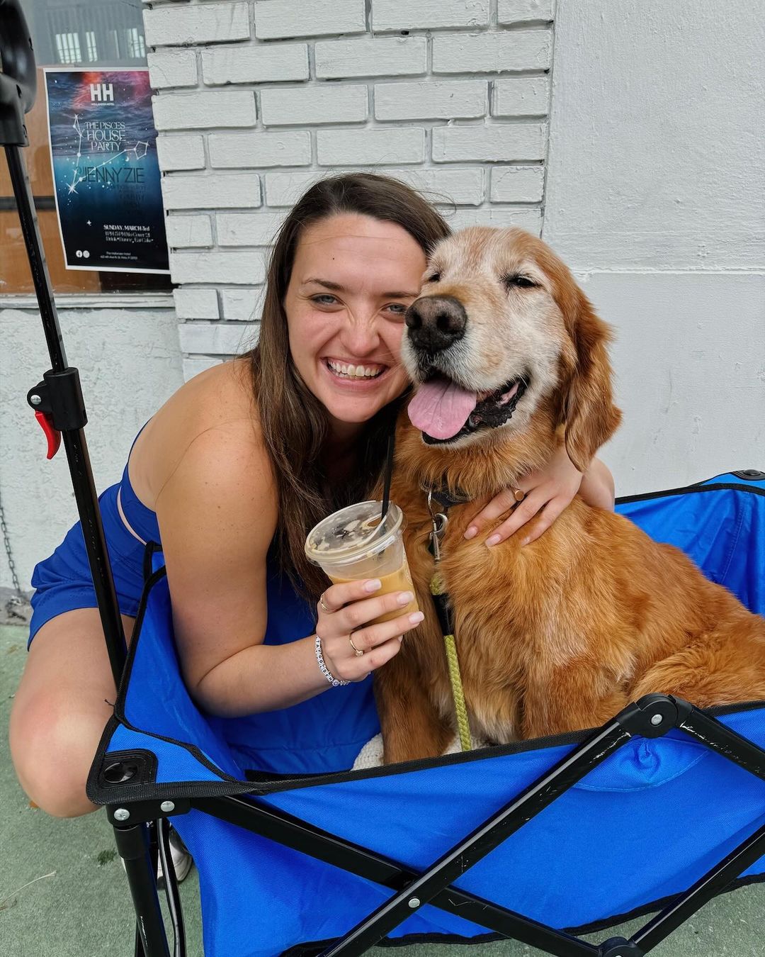 Woman and Golden Retriever