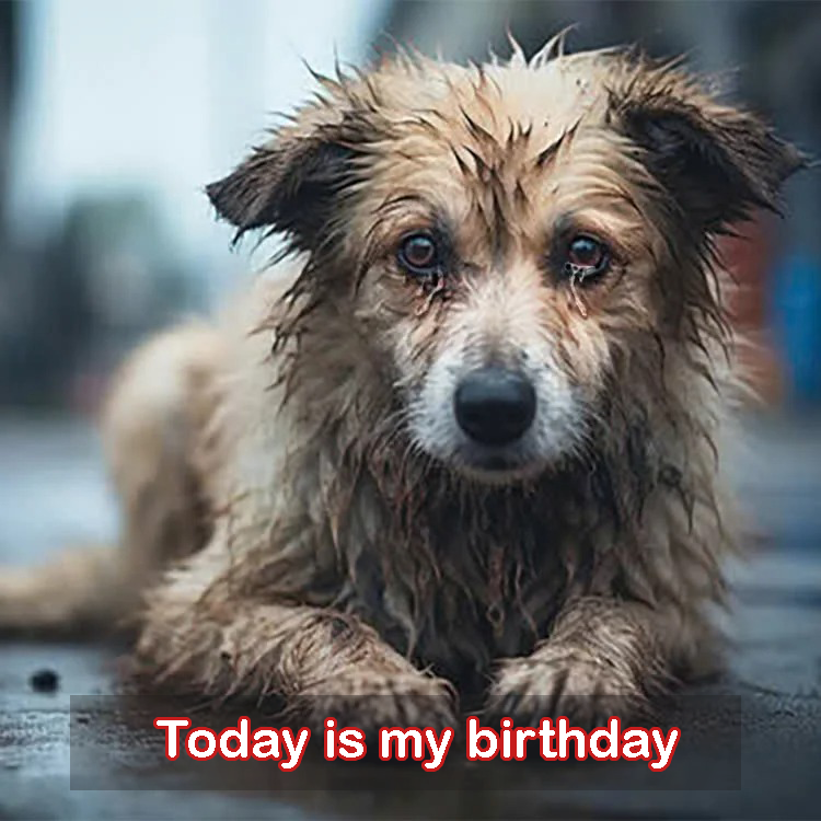 I have been wandering the streets for 4 years. Until today, my 4th birthday, I still have not received a single birthday greeting.