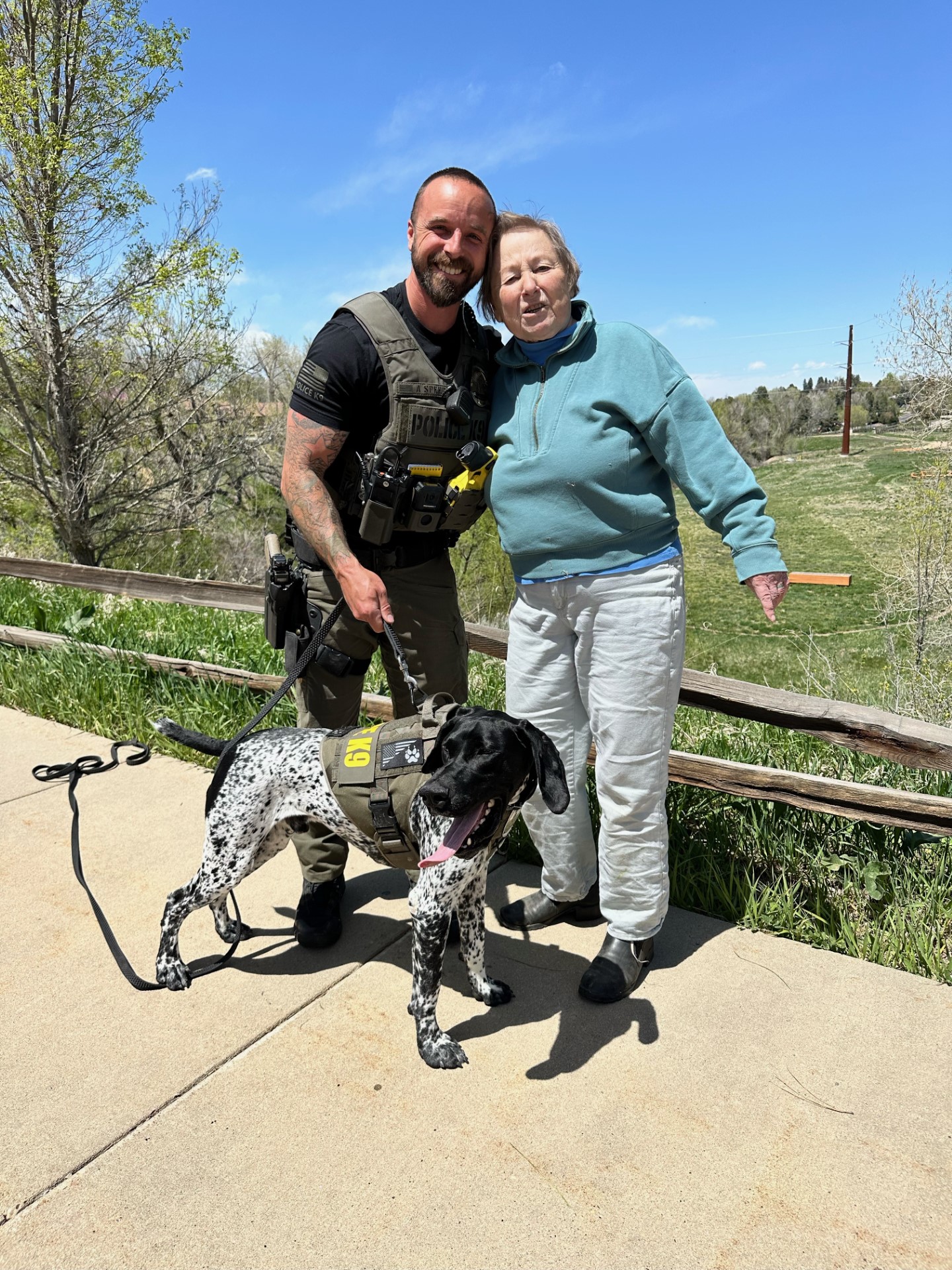 police man, woman and police dog