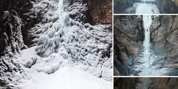 Majestic Beauty: The Enchanting Frozen Tree of Taihang Mountains’ Cascading Icefall