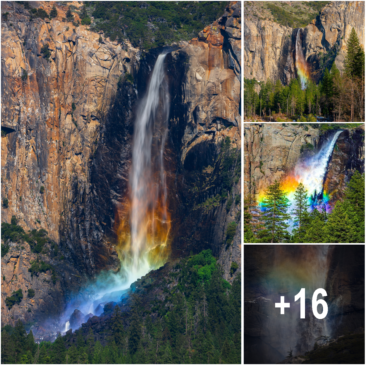 Photographer Captures Rare Rainbow Waterfall Phenomenon in Yosemite