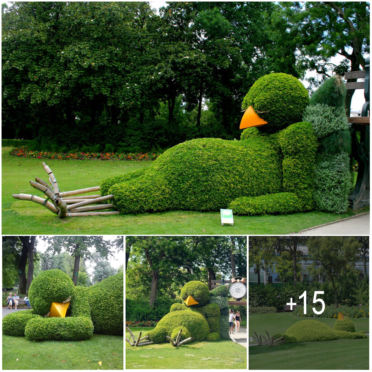 So Adorable! The Artist cleverly transforms foliage into sleeping baby birds