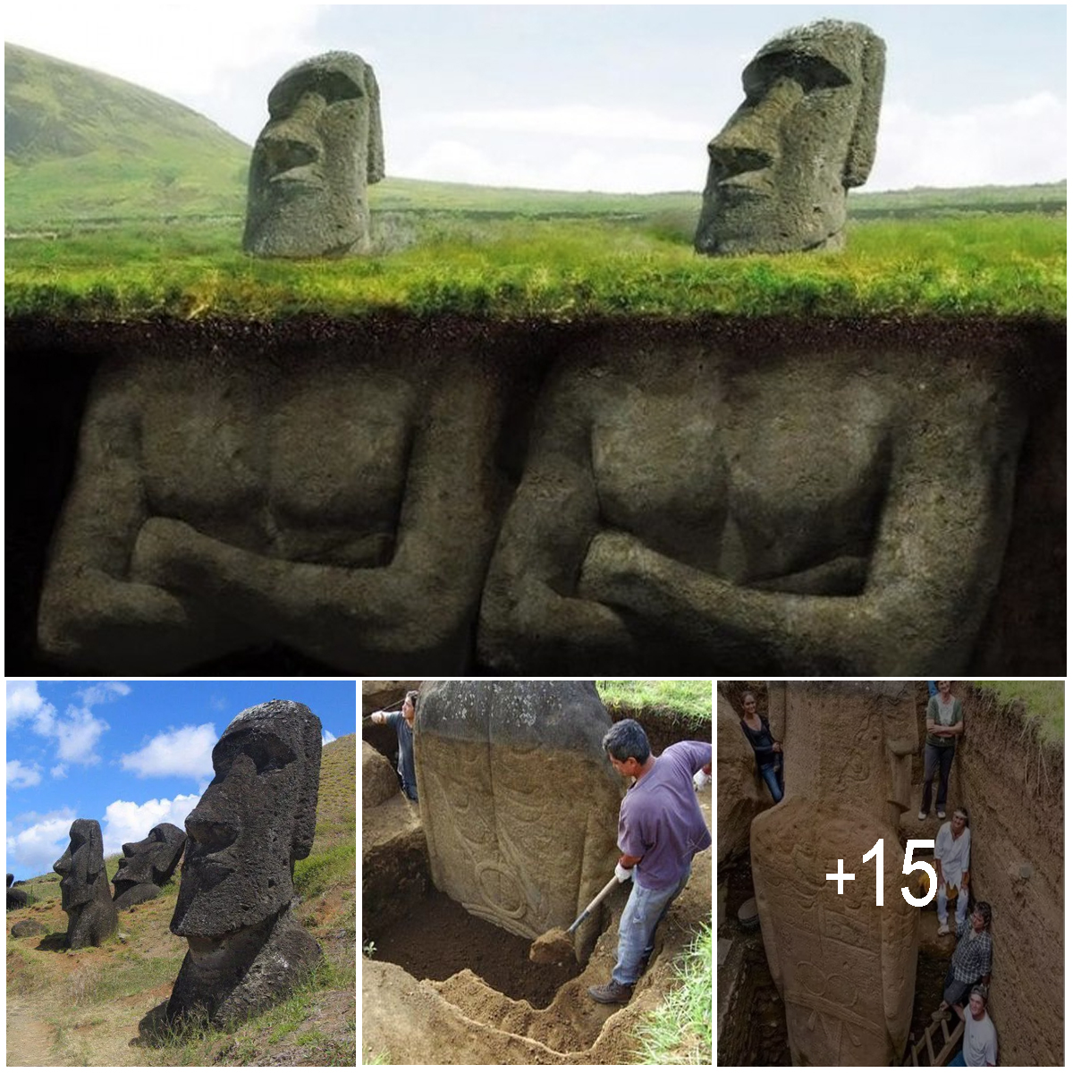 The Famous Easter Island Head Statues Actually Have Bodies