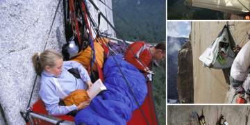 Observing Climbers Perched on Towering Cliffs